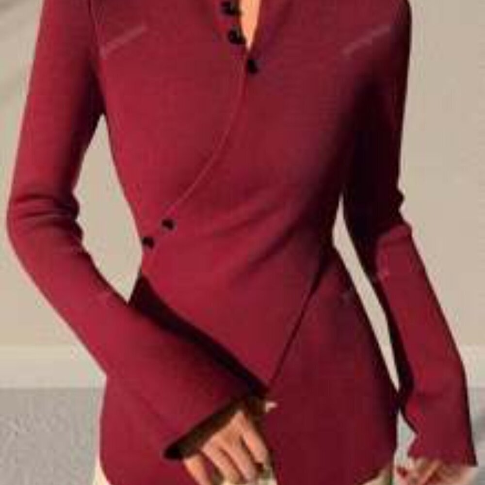 Shein Women's Red Long Sleeve Sweeater